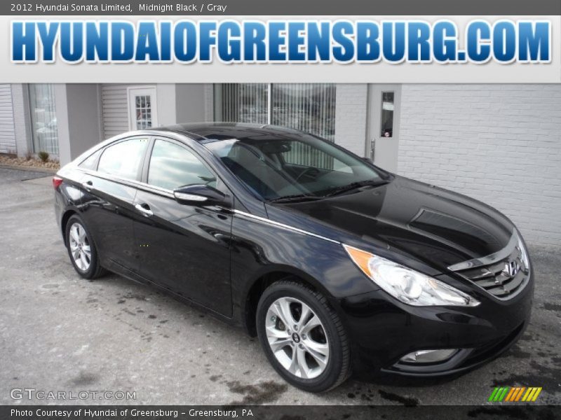 Midnight Black / Gray 2012 Hyundai Sonata Limited
