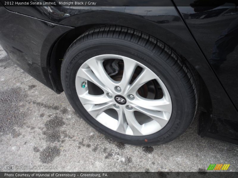 Midnight Black / Gray 2012 Hyundai Sonata Limited