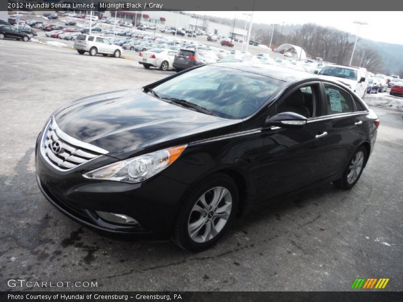Midnight Black / Gray 2012 Hyundai Sonata Limited