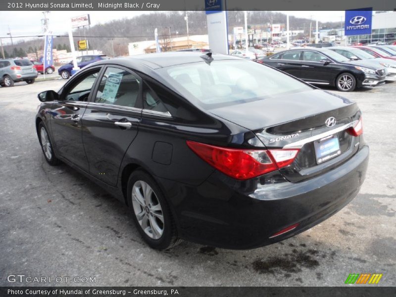 Midnight Black / Gray 2012 Hyundai Sonata Limited