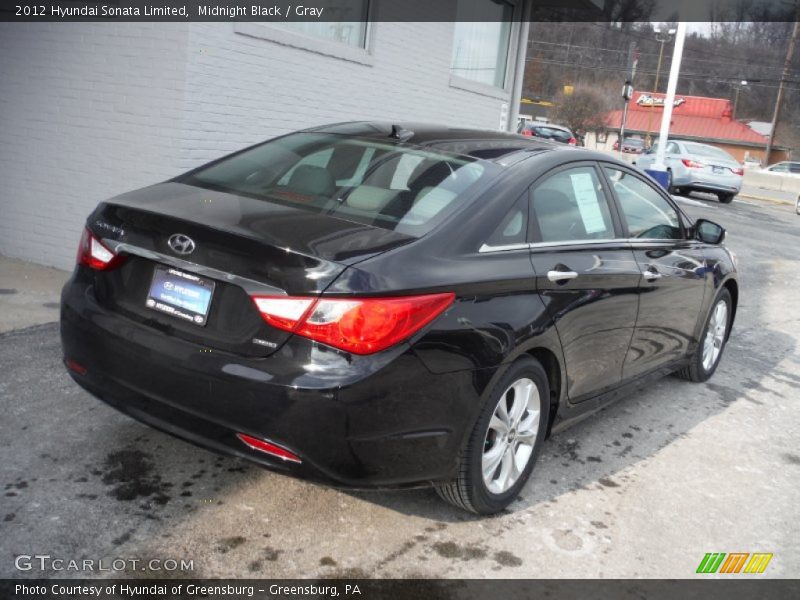 Midnight Black / Gray 2012 Hyundai Sonata Limited