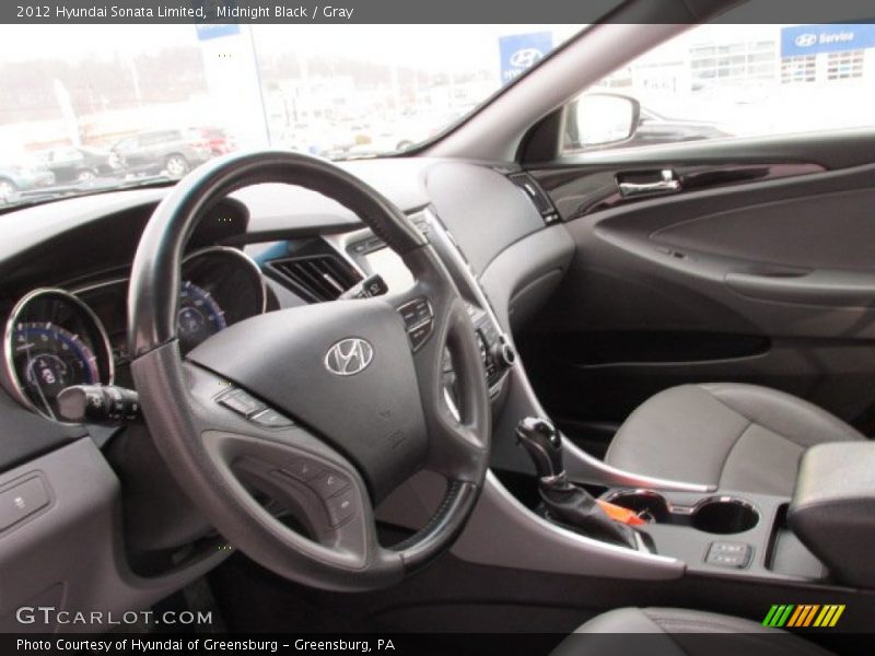 Midnight Black / Gray 2012 Hyundai Sonata Limited