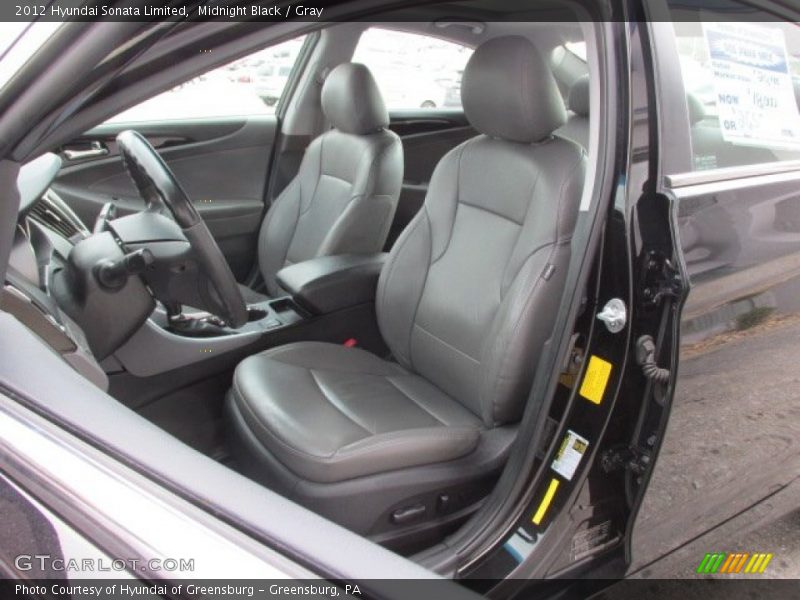 Midnight Black / Gray 2012 Hyundai Sonata Limited