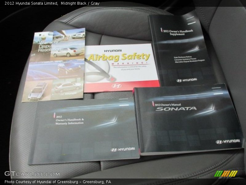 Midnight Black / Gray 2012 Hyundai Sonata Limited