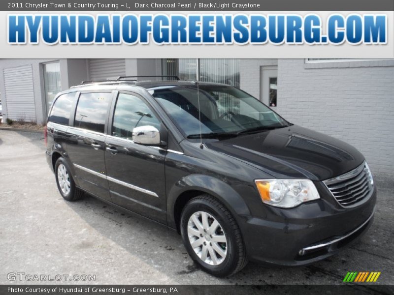 Dark Charcoal Pearl / Black/Light Graystone 2011 Chrysler Town & Country Touring - L