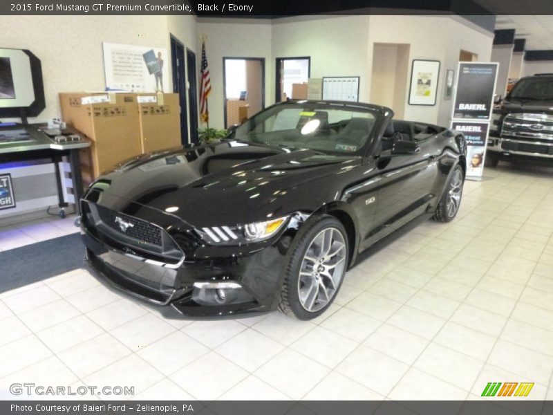 Black / Ebony 2015 Ford Mustang GT Premium Convertible