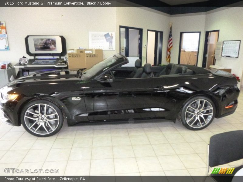 Black / Ebony 2015 Ford Mustang GT Premium Convertible