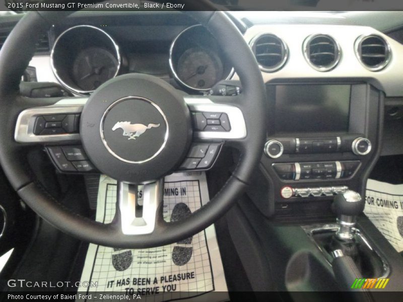 Black / Ebony 2015 Ford Mustang GT Premium Convertible
