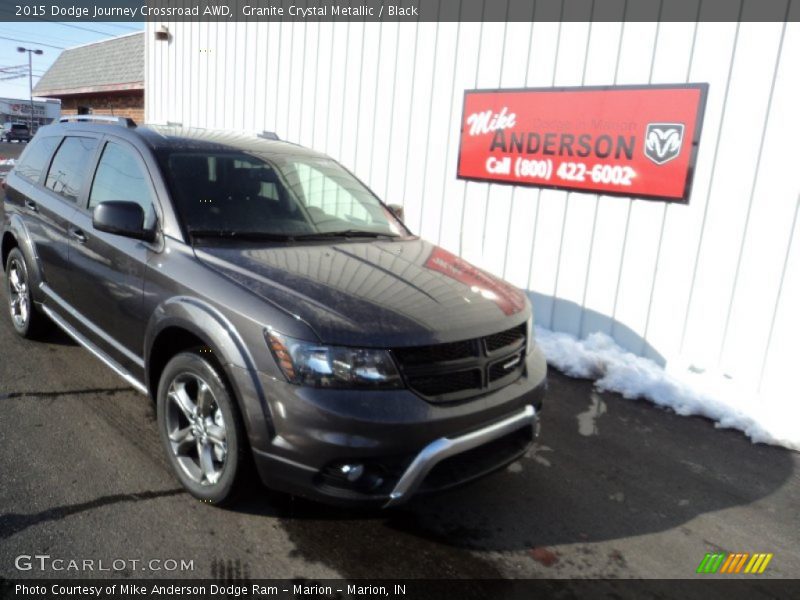 Granite Crystal Metallic / Black 2015 Dodge Journey Crossroad AWD