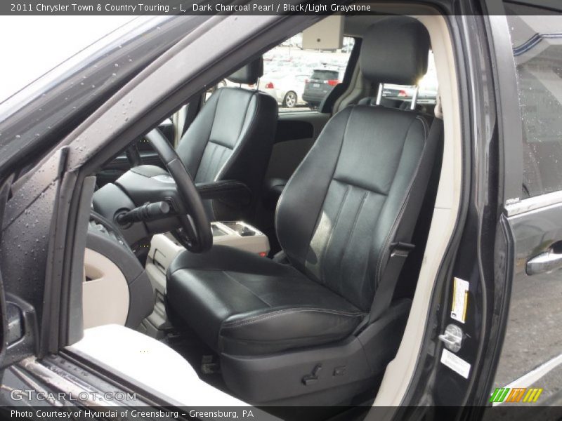 Dark Charcoal Pearl / Black/Light Graystone 2011 Chrysler Town & Country Touring - L
