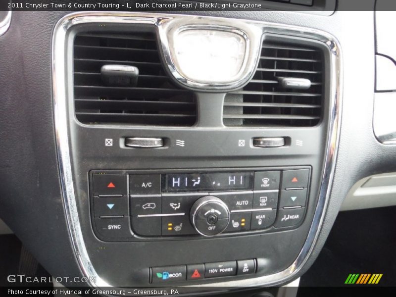 Dark Charcoal Pearl / Black/Light Graystone 2011 Chrysler Town & Country Touring - L