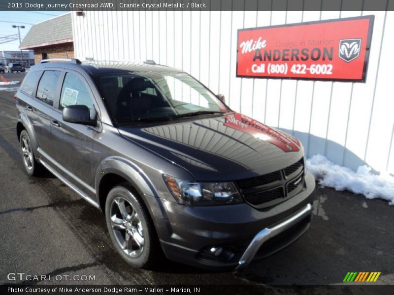 Granite Crystal Metallic / Black 2015 Dodge Journey Crossroad AWD