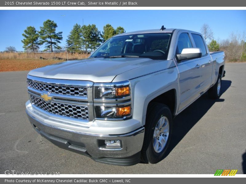 Silver Ice Metallic / Jet Black 2015 Chevrolet Silverado 1500 LT Crew Cab