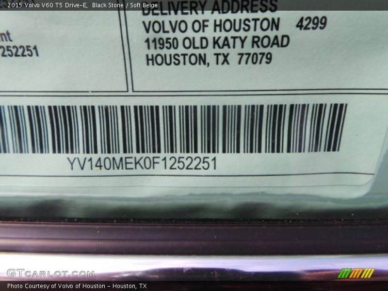 Black Stone / Soft Beige 2015 Volvo V60 T5 Drive-E