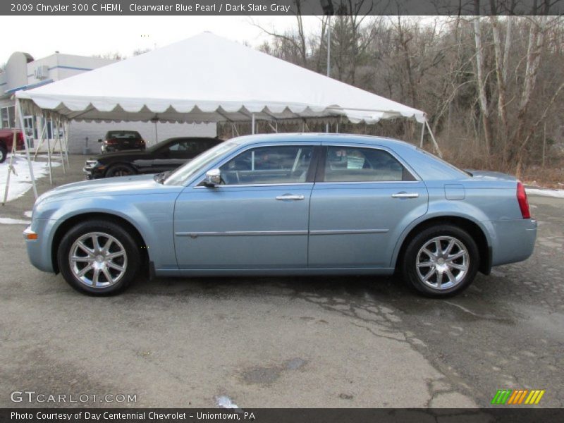 Clearwater Blue Pearl / Dark Slate Gray 2009 Chrysler 300 C HEMI