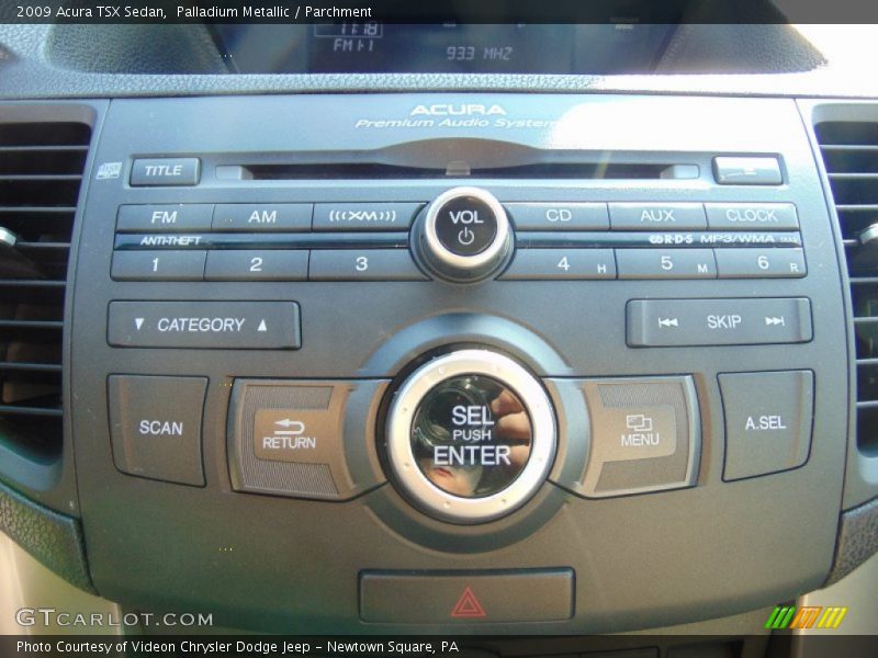 Palladium Metallic / Parchment 2009 Acura TSX Sedan