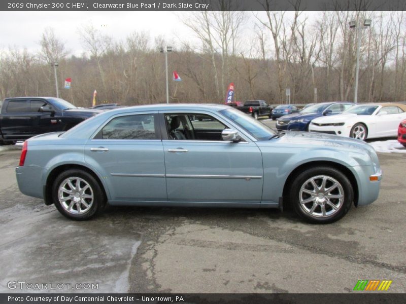 Clearwater Blue Pearl / Dark Slate Gray 2009 Chrysler 300 C HEMI