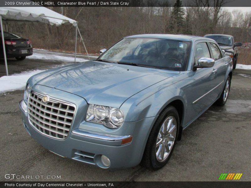 Clearwater Blue Pearl / Dark Slate Gray 2009 Chrysler 300 C HEMI