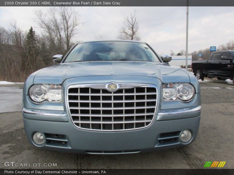 Clearwater Blue Pearl / Dark Slate Gray 2009 Chrysler 300 C HEMI