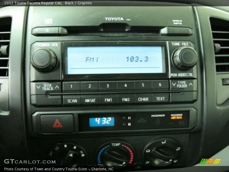 Black / Graphite 2012 Toyota Tacoma Regular Cab