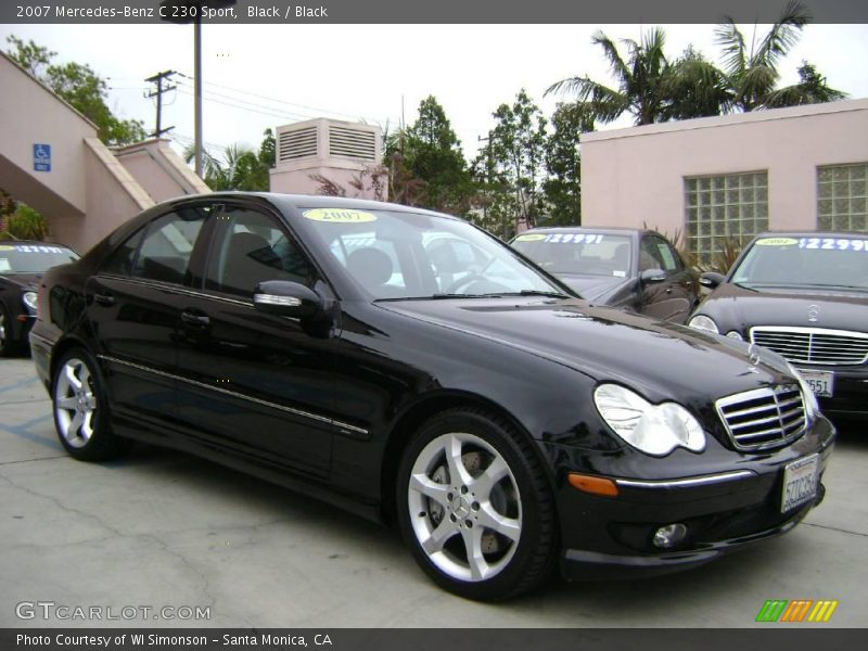 Black / Black 2007 Mercedes-Benz C 230 Sport