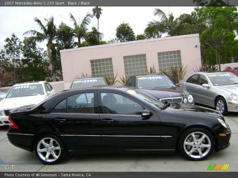 Black / Black 2007 Mercedes-Benz C 230 Sport
