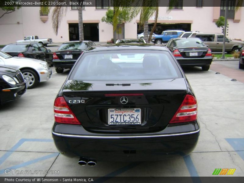 Black / Black 2007 Mercedes-Benz C 230 Sport