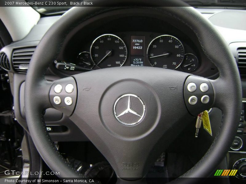 Black / Black 2007 Mercedes-Benz C 230 Sport