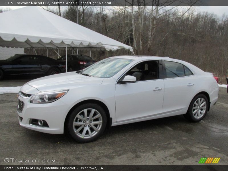 Summit White / Cocoa/Light Neutral 2015 Chevrolet Malibu LTZ