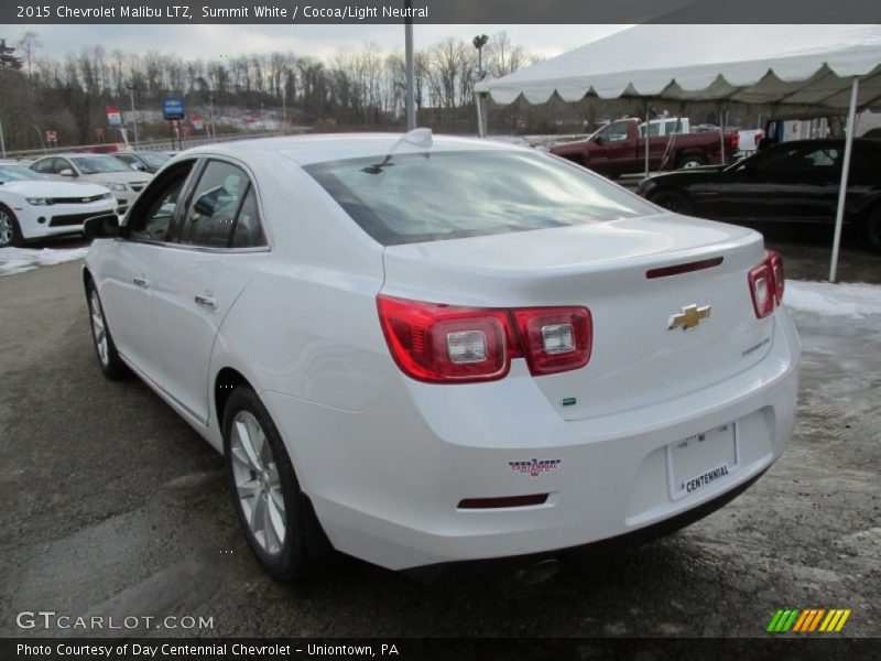 Summit White / Cocoa/Light Neutral 2015 Chevrolet Malibu LTZ