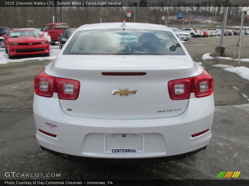 Summit White / Cocoa/Light Neutral 2015 Chevrolet Malibu LTZ