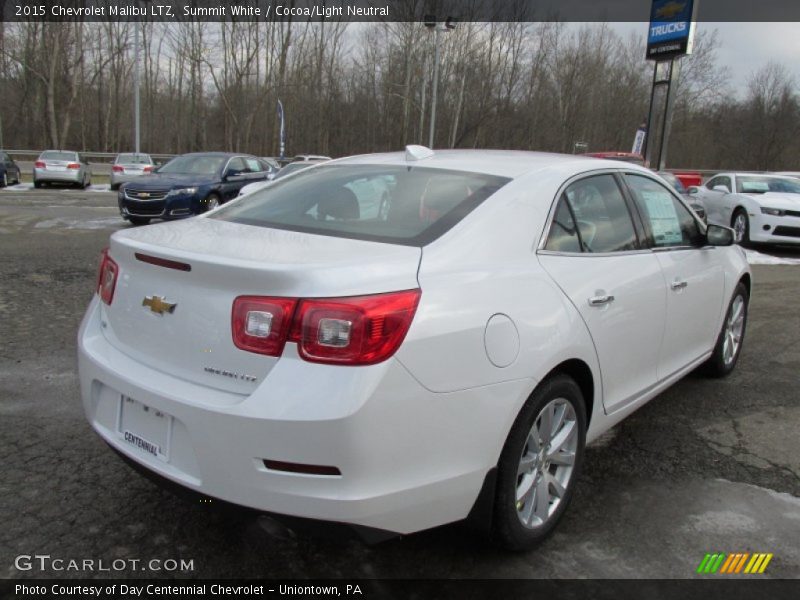 Summit White / Cocoa/Light Neutral 2015 Chevrolet Malibu LTZ