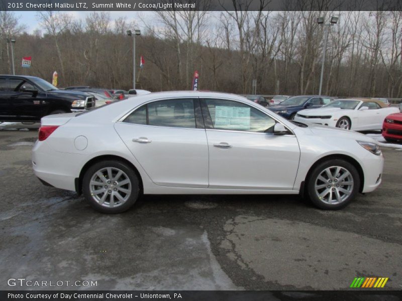 Summit White / Cocoa/Light Neutral 2015 Chevrolet Malibu LTZ