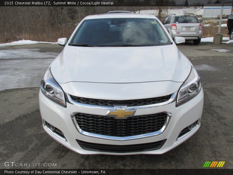 Summit White / Cocoa/Light Neutral 2015 Chevrolet Malibu LTZ