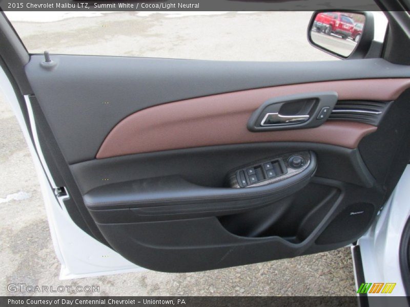 Summit White / Cocoa/Light Neutral 2015 Chevrolet Malibu LTZ