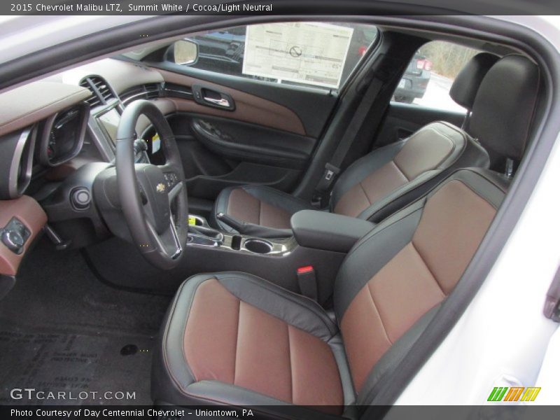 Summit White / Cocoa/Light Neutral 2015 Chevrolet Malibu LTZ