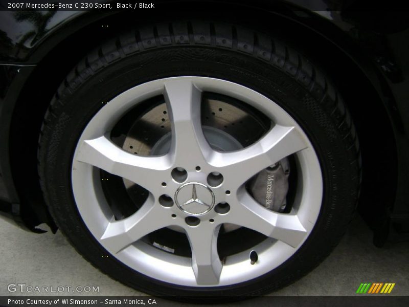 Black / Black 2007 Mercedes-Benz C 230 Sport