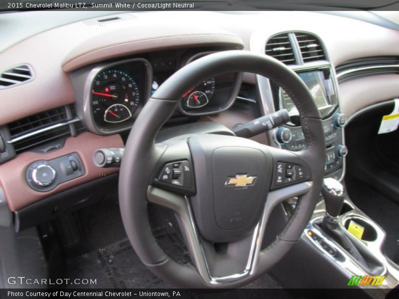 Summit White / Cocoa/Light Neutral 2015 Chevrolet Malibu LTZ