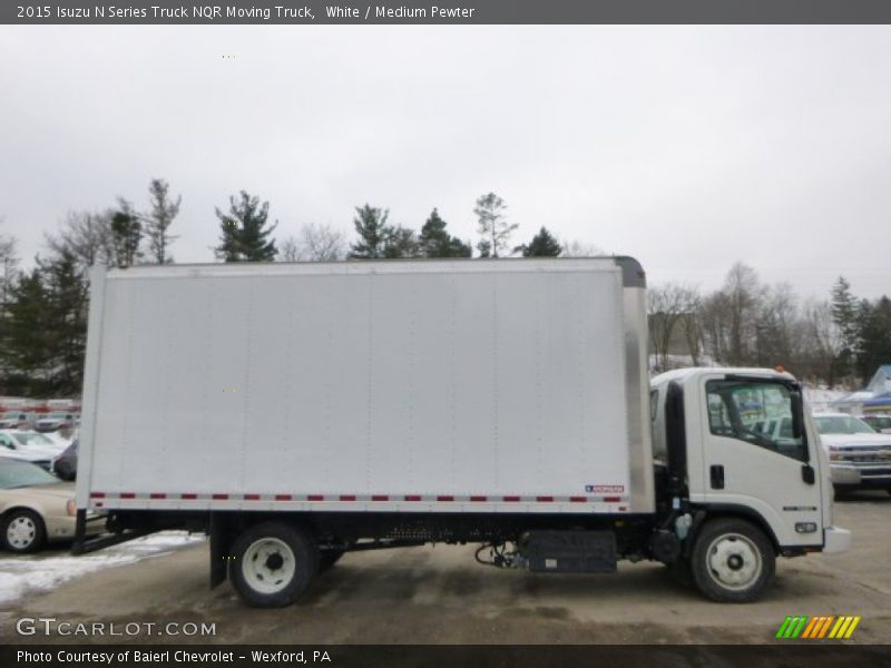 White / Medium Pewter 2015 Isuzu N Series Truck NQR Moving Truck