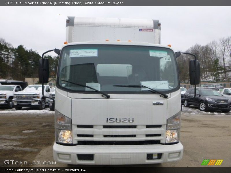 White / Medium Pewter 2015 Isuzu N Series Truck NQR Moving Truck