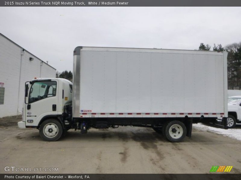 White / Medium Pewter 2015 Isuzu N Series Truck NQR Moving Truck