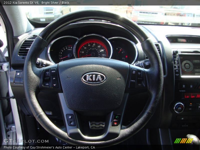 Bright Silver / Black 2012 Kia Sorento SX V6