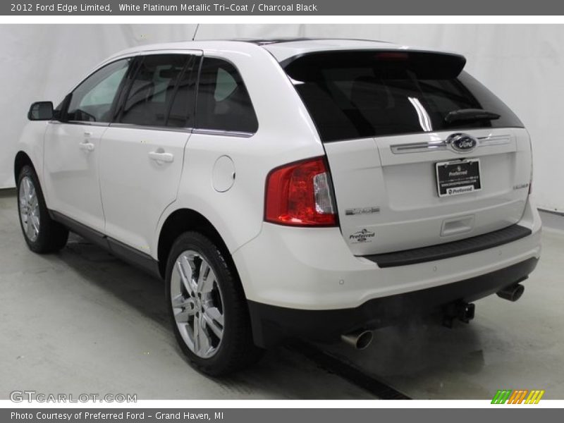 White Platinum Metallic Tri-Coat / Charcoal Black 2012 Ford Edge Limited