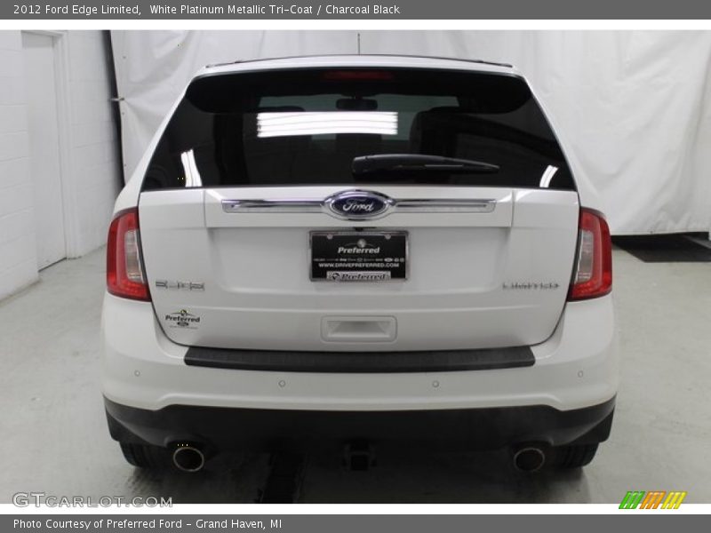 White Platinum Metallic Tri-Coat / Charcoal Black 2012 Ford Edge Limited