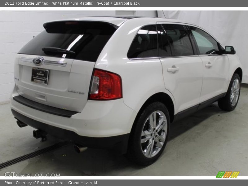 White Platinum Metallic Tri-Coat / Charcoal Black 2012 Ford Edge Limited