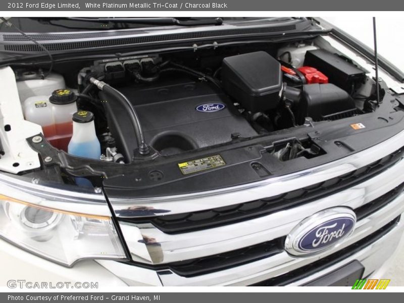 White Platinum Metallic Tri-Coat / Charcoal Black 2012 Ford Edge Limited