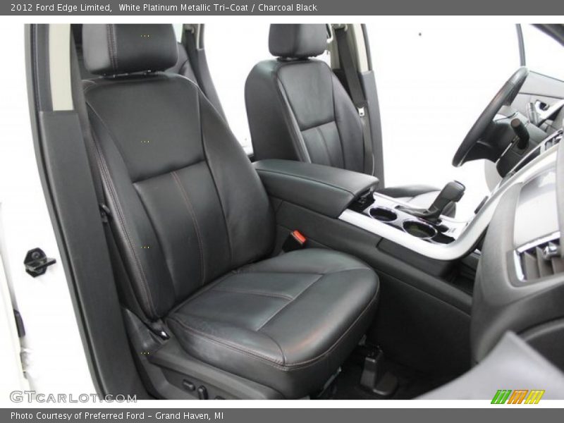 White Platinum Metallic Tri-Coat / Charcoal Black 2012 Ford Edge Limited