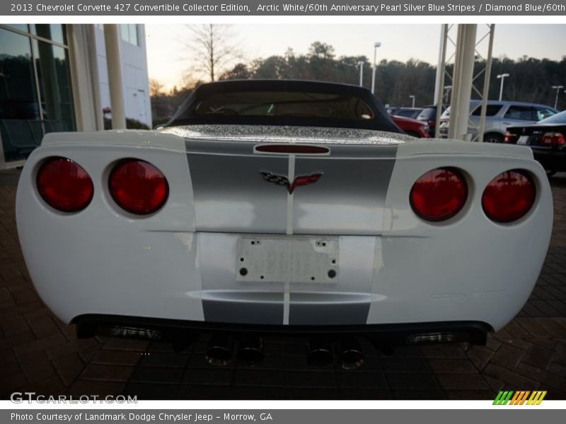 Arctic White/60th Anniversary Pearl Silver Blue Stripes / Diamond Blue/60th Anniversary Design Package 2013 Chevrolet Corvette 427 Convertible Collector Edition