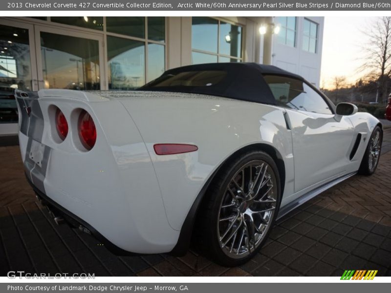 Arctic White/60th Anniversary Pearl Silver Blue Stripes / Diamond Blue/60th Anniversary Design Package 2013 Chevrolet Corvette 427 Convertible Collector Edition