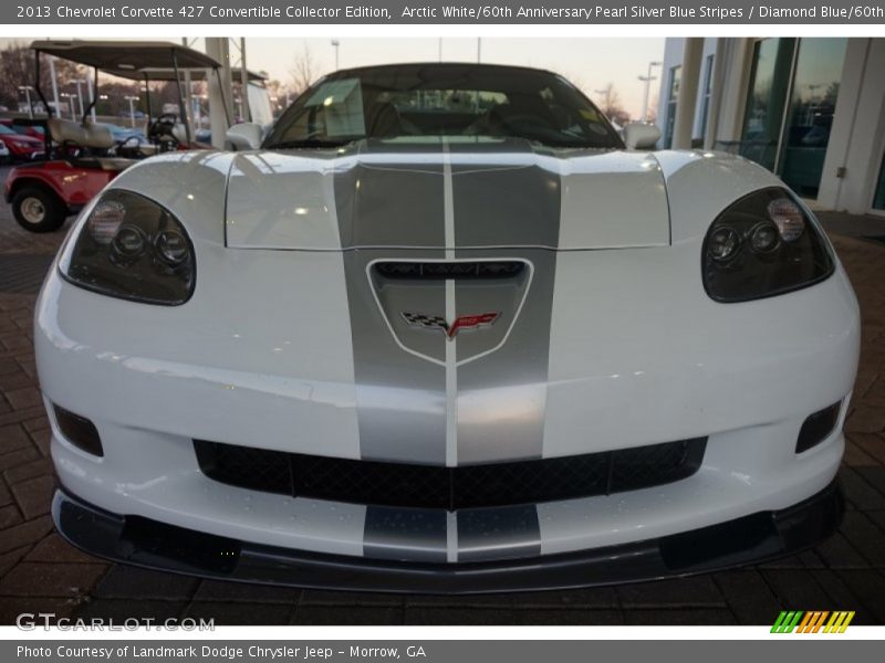 Arctic White/60th Anniversary Pearl Silver Blue Stripes / Diamond Blue/60th Anniversary Design Package 2013 Chevrolet Corvette 427 Convertible Collector Edition